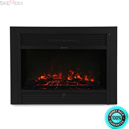 SKEMIDEX---28.5" Embedded Electric Fireplace Insert Heater Remote Realistic wood log Glow And electric fireplaces fireplace modern indoor fireplace indoor wood burning fireplace fireplace inserts fire - B07B2NGBYY